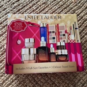 Estee Lauder Red and Gold Foundation Collection